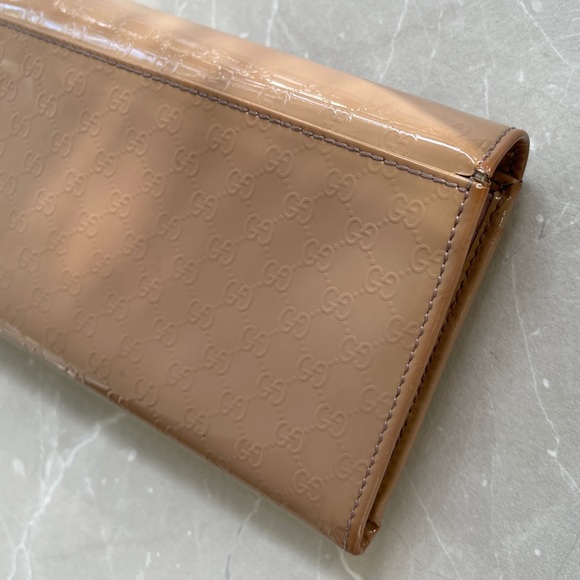 Gucci Blush Pink Patent Microguccissima Leather Continental Wallet - Picture 8 of 17